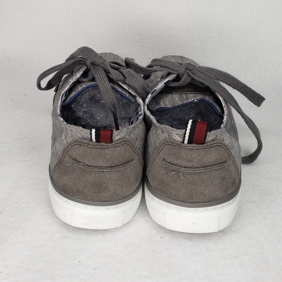 Ben Sherman Mens Gray Linen Look Lace Up Sneakers Sz 8 - Picture 4 of 10
